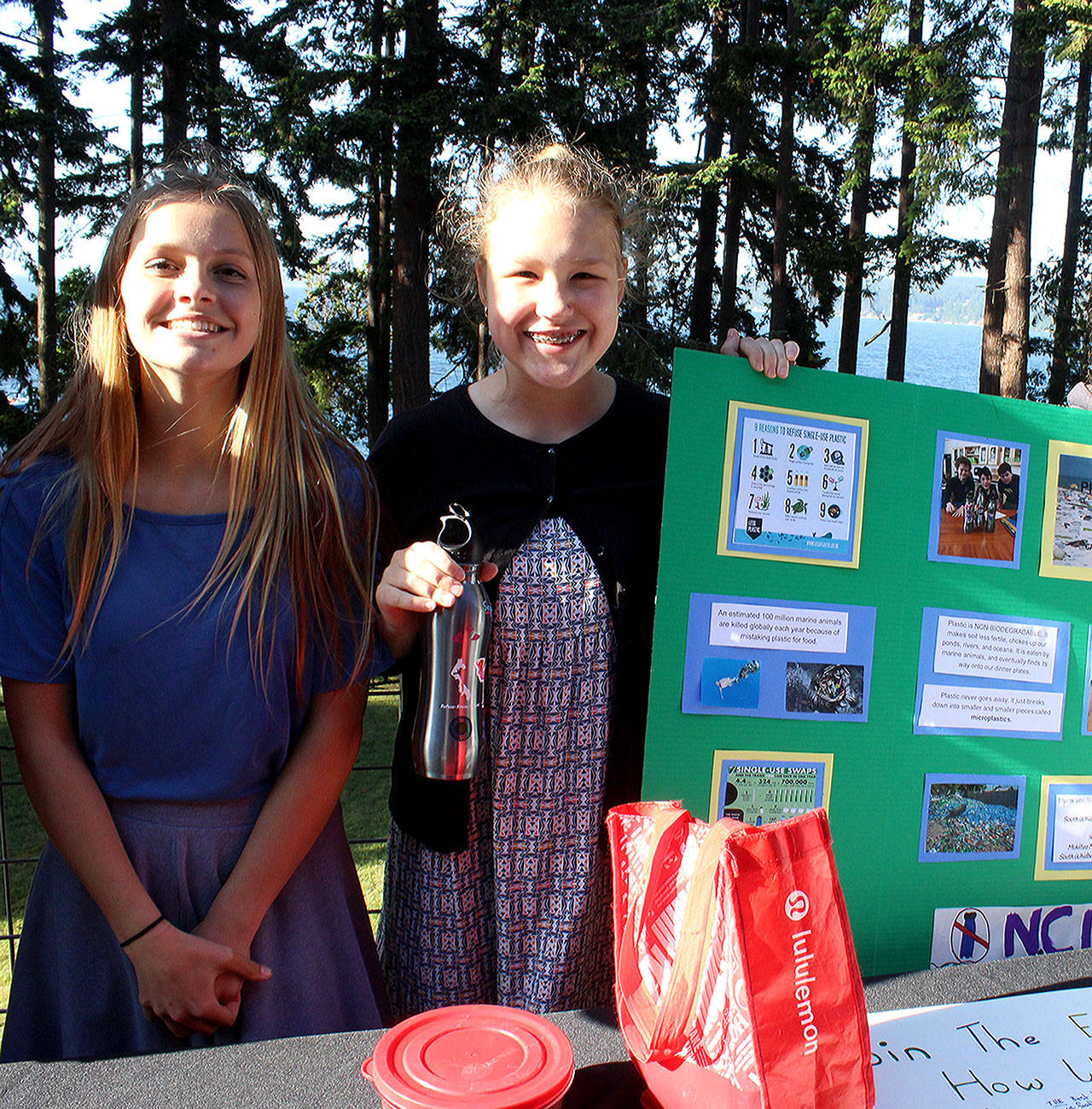Students show off some cool projects and places they went using grant money raised by South Whidbey Schools Foundation at the organizations fundraiser Saturday, June 1 at Freeland Hall. A record $35,000 was raised.