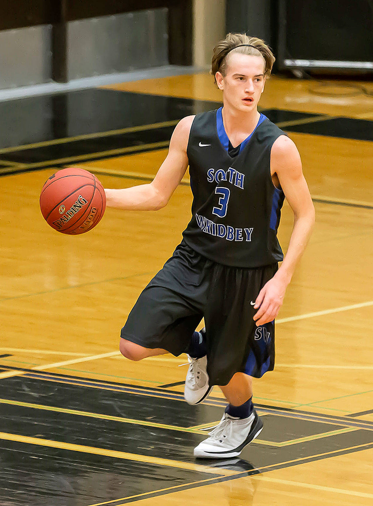 Kody Newman received three different athletic awards from South Whidbey High School last week. (Photo by John Fisken)