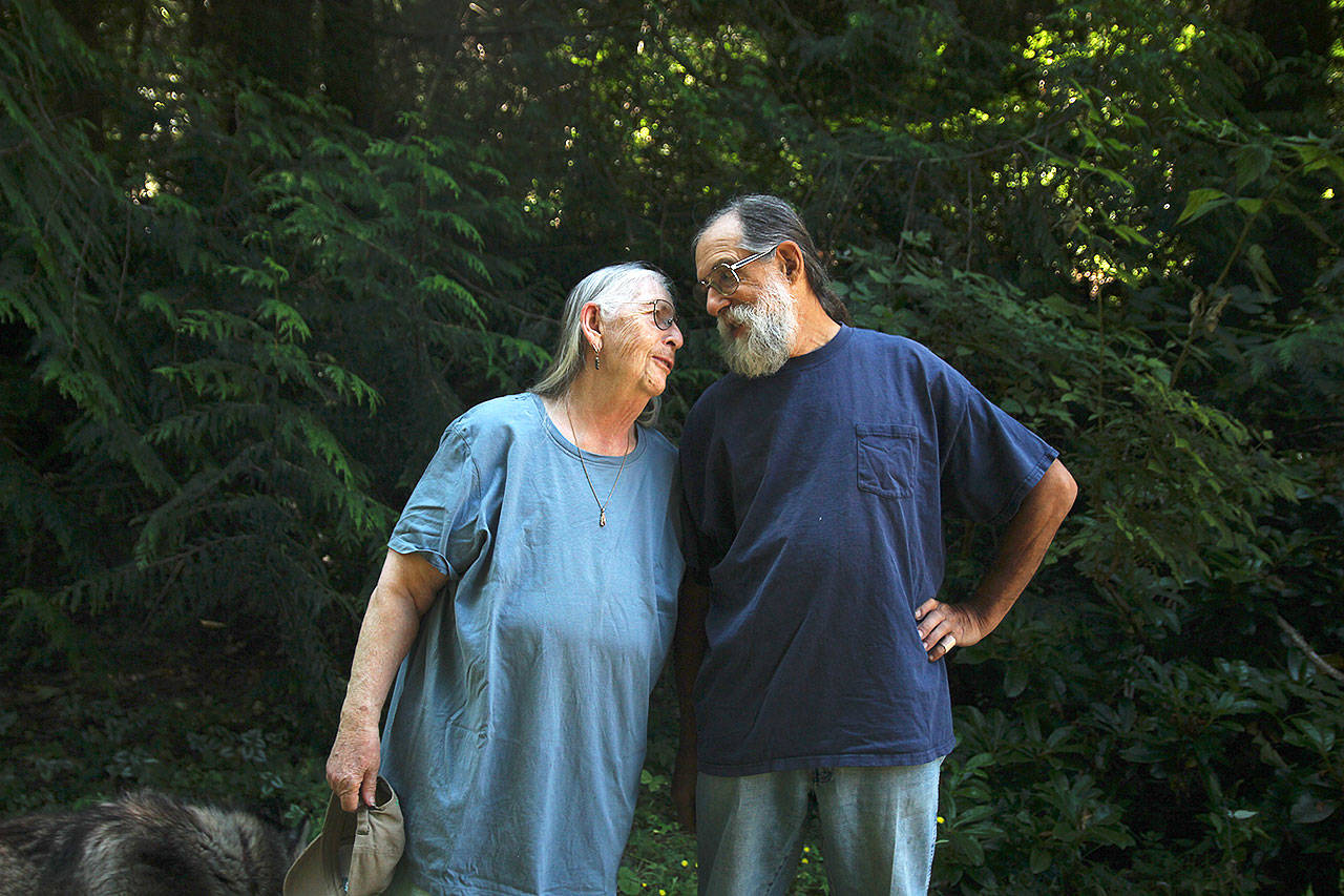 Photo by Laura Guido/Whidbey News Group                                Marianne Edain and Steve Erickson of WEAN at their South Whidbey home.