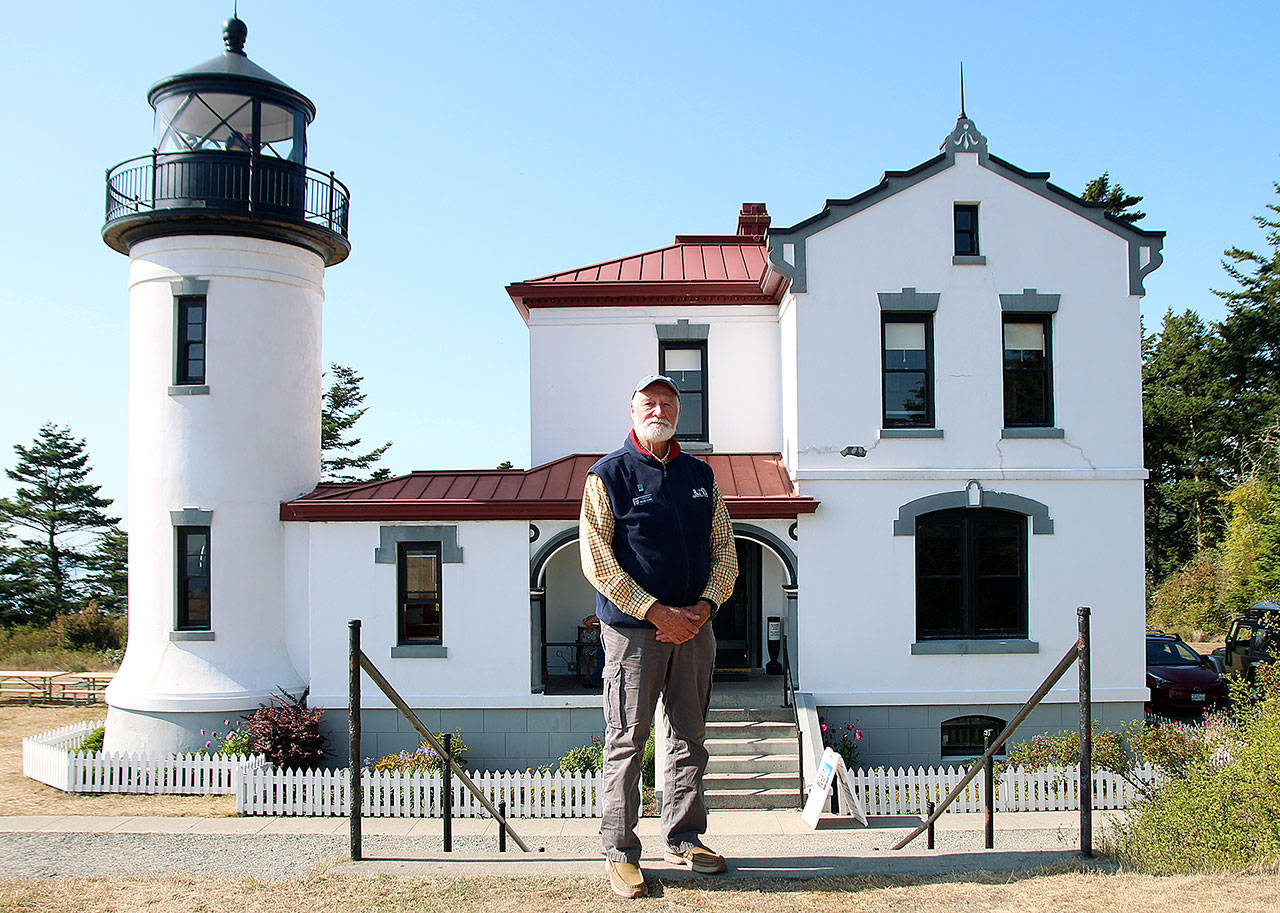 Wayne Clark recently received the Volunteer of the Year award from Washington State Parks for his time and dedication to the lighthouse at Fort Casey State Park. (Photo by Laura Guido/Whidbey News-Times)