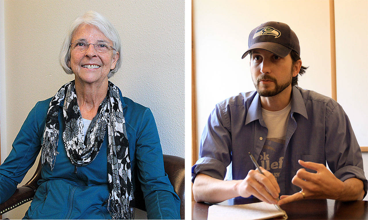 South Whidbey School Board candidates Linda Racicot and Brook Willeford.