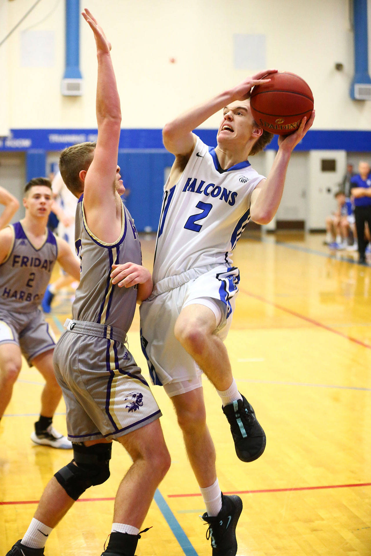 Nick Young attacks the basket for the Falcons.(Photo by John Fisken)