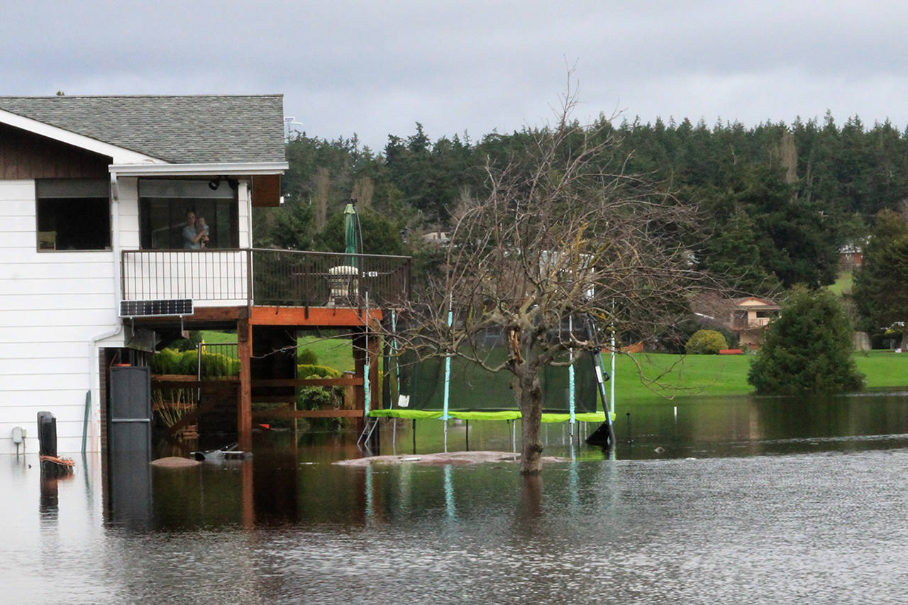 Last weekend’s downpour turned the Guiets’ residence into a lakeside view on Saturday while flooding the home.