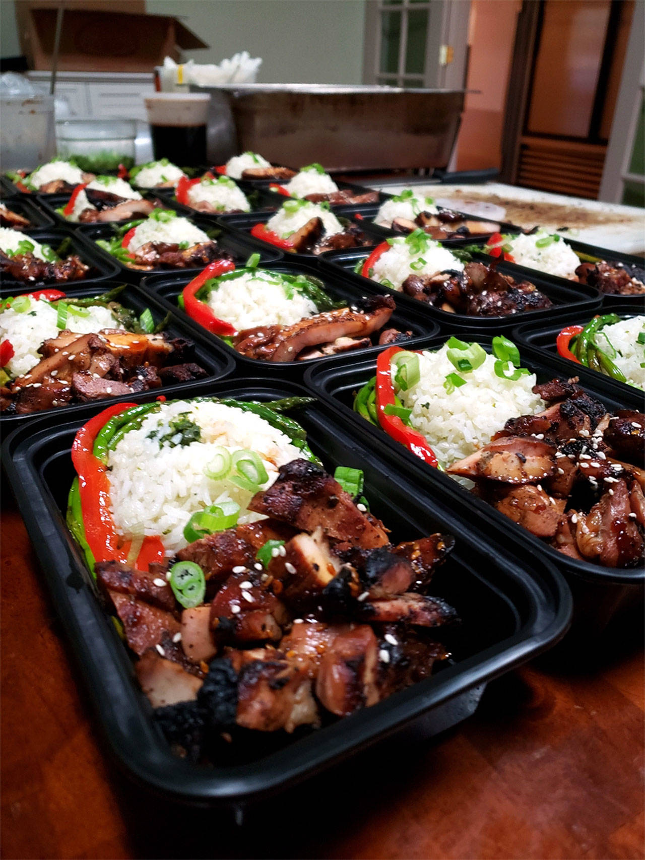 Juan Zalapa prepared several meals during the first week of Eat Clean Whidbey, including chicken teriyaki.