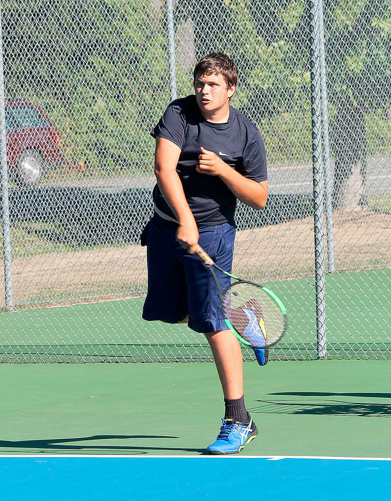 South Whidbey’s Ranger Buck and the Falcon tennis team had their season postponed recently. (File Photo)