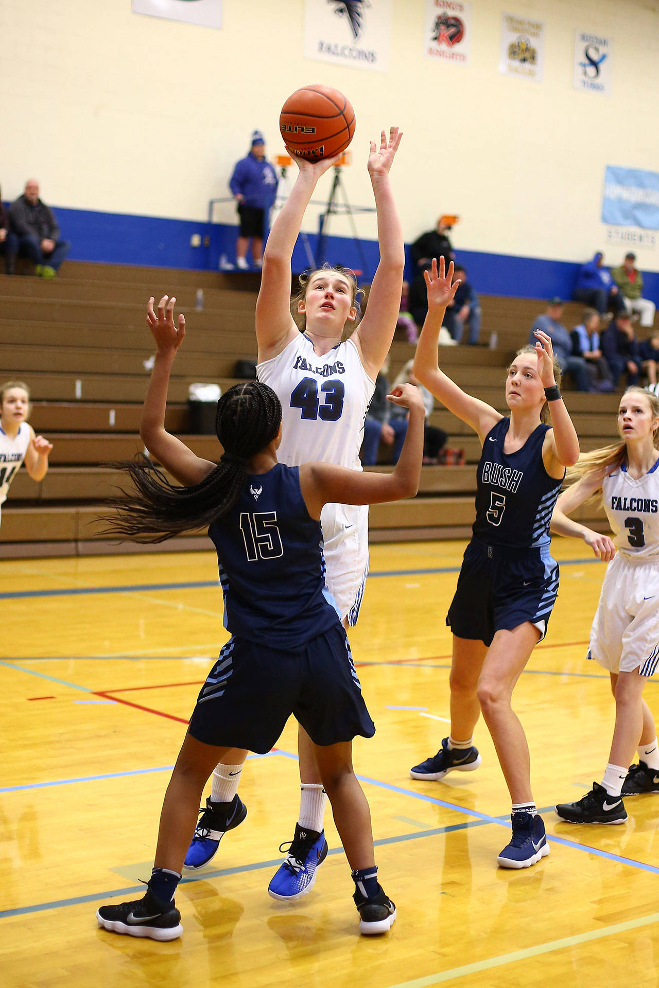 South Whidbey freshman Isabelle Wood was a first-team, all-North Sound Conference selection in girls basketball last season. (File photo)