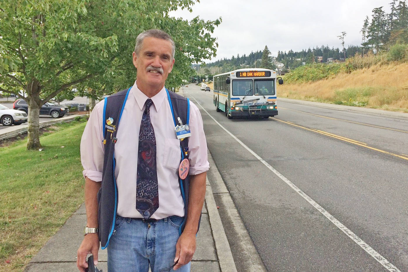 Kevin Jorgenson finds that taking Island Transit to work in Oak Harbor, keeps him in touch with the community.
