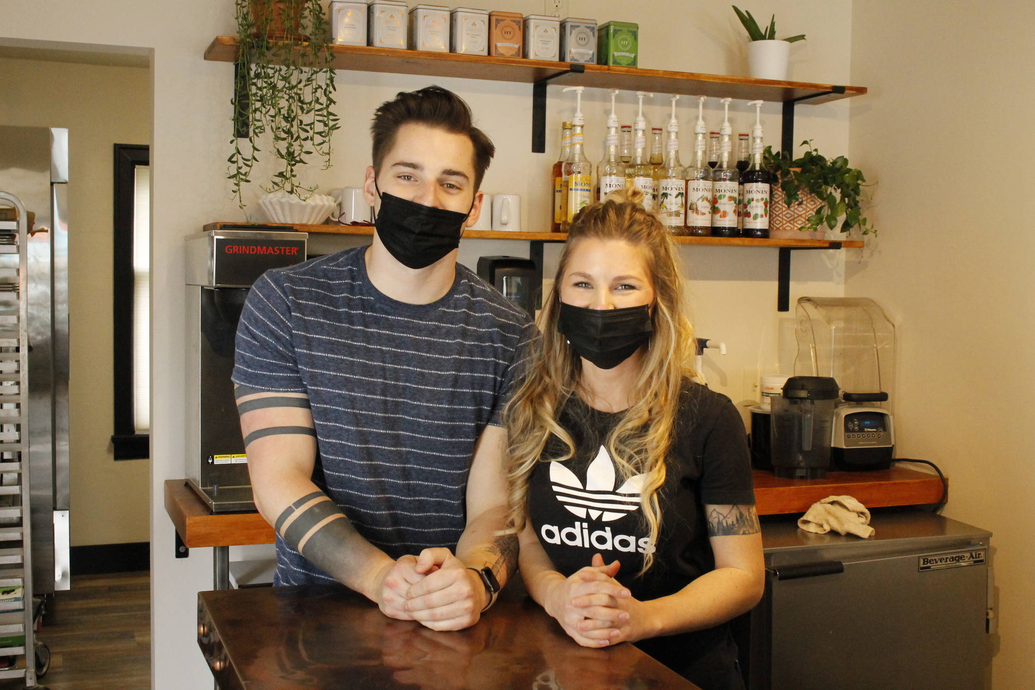 Newton and Naomi Kellogg are the owners of Langleys newest coffee shop, Ulysses Coffee. The shop is their businesss second location. (Photos by Kira Erickson/South Whidbey Record)