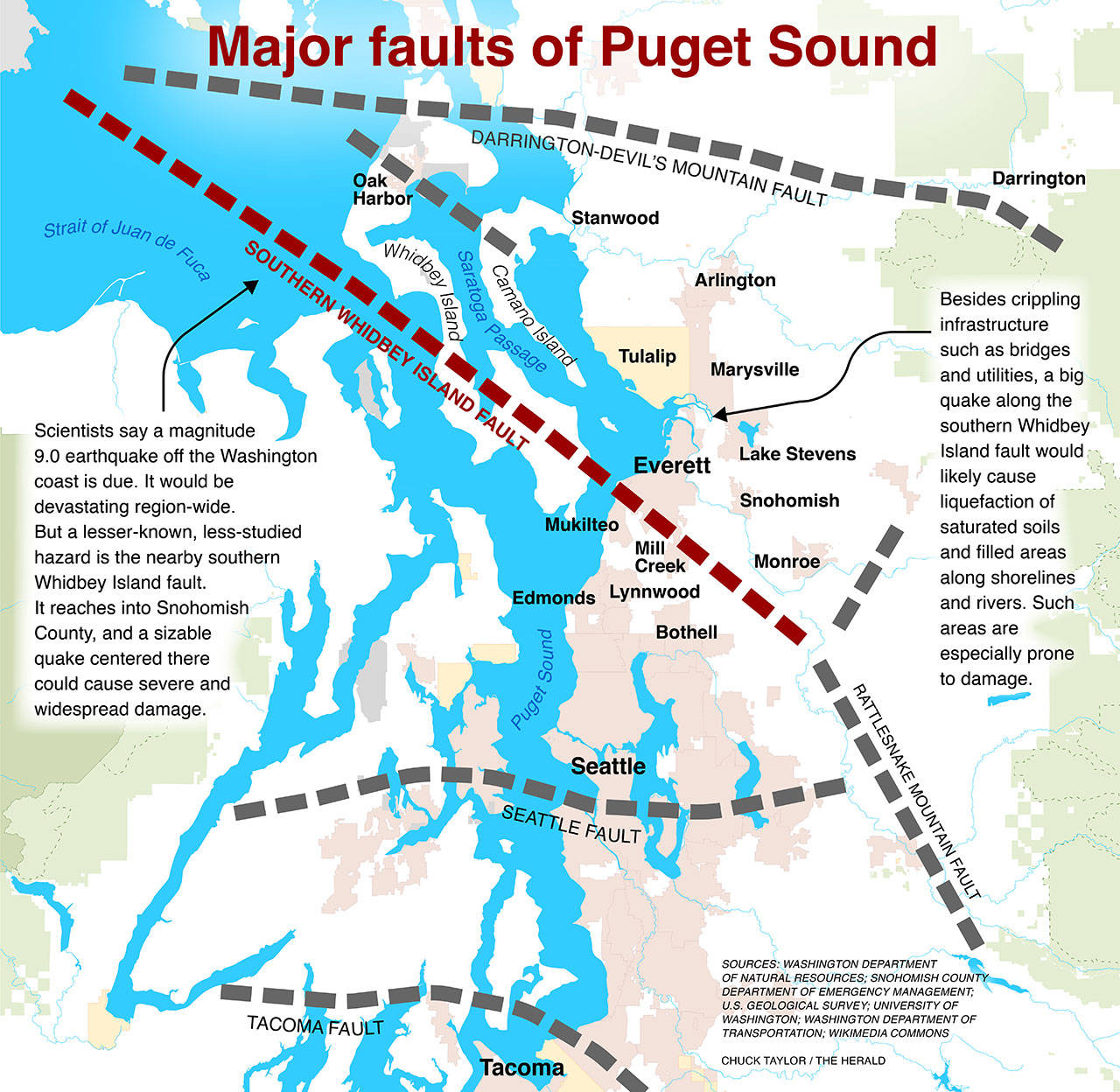 Map of major geologic faults of the Puget Sound region. No caption necessary. 20210502