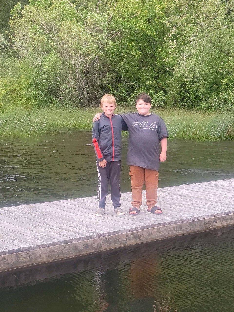 Photo provided
Mason Slattum, left, and his cousin Blake Ogden saved a 3-year-old from drowning in Deer Lake thanks to their quick thinking.