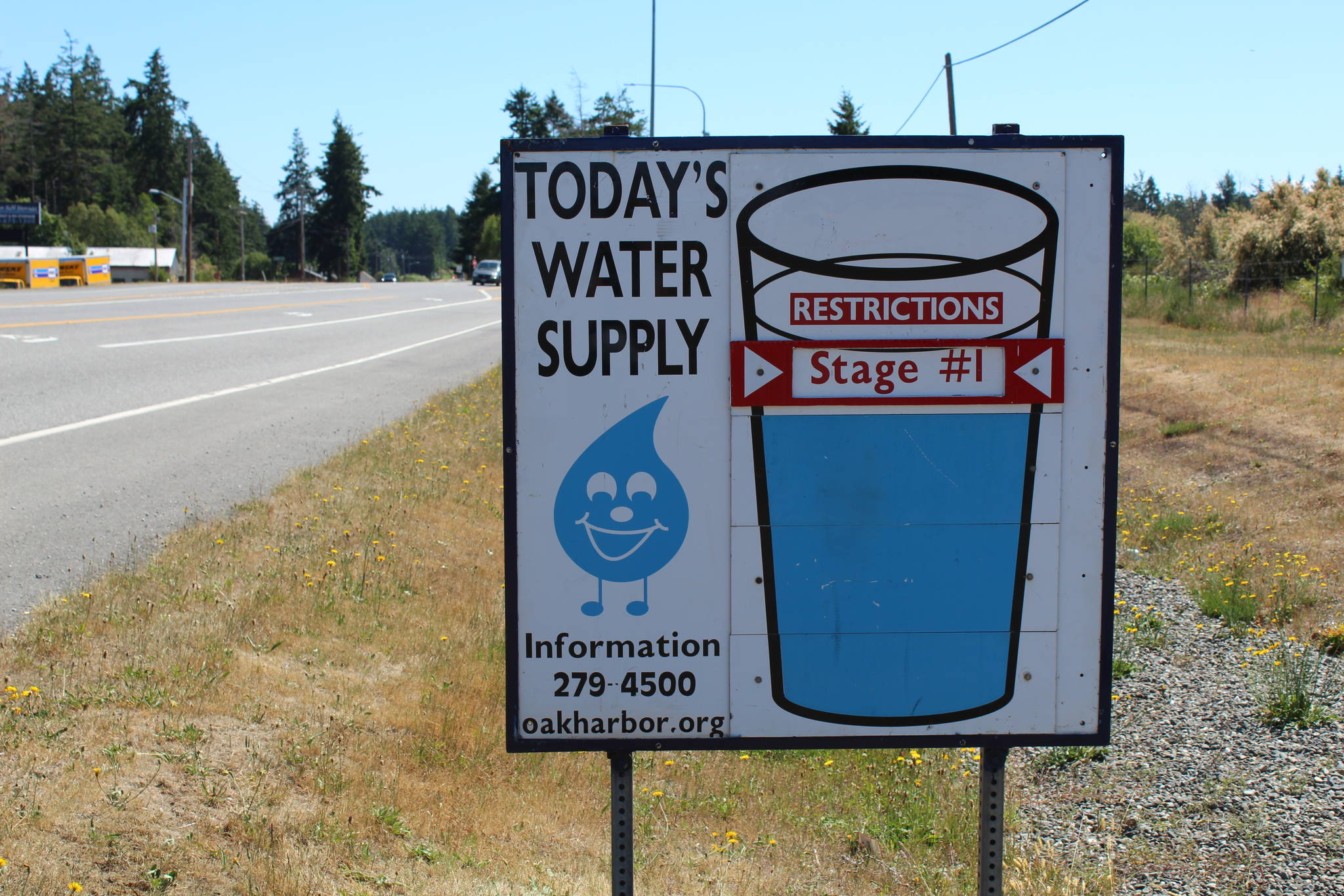 Photo by Karina Andrew/Whidbey News-Times
Oak Harbor was in Stage 1 of water restrictions as of Monday afternoon which calls for voluntary water reduction after a regional chlorine shortage has threatened the city of Anacortes’s water treatment capabilities. There are three stages of water restrictions.