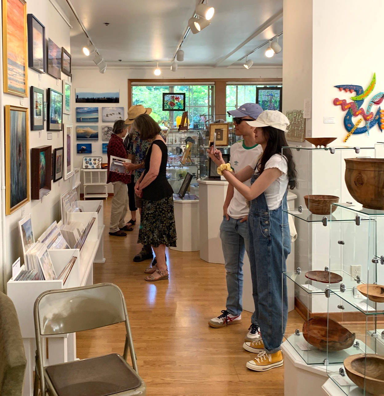 Guests visit Artworks Gallery during Julys First Saturday Art Walk. (Photo courtesy of Artworks Gallery)