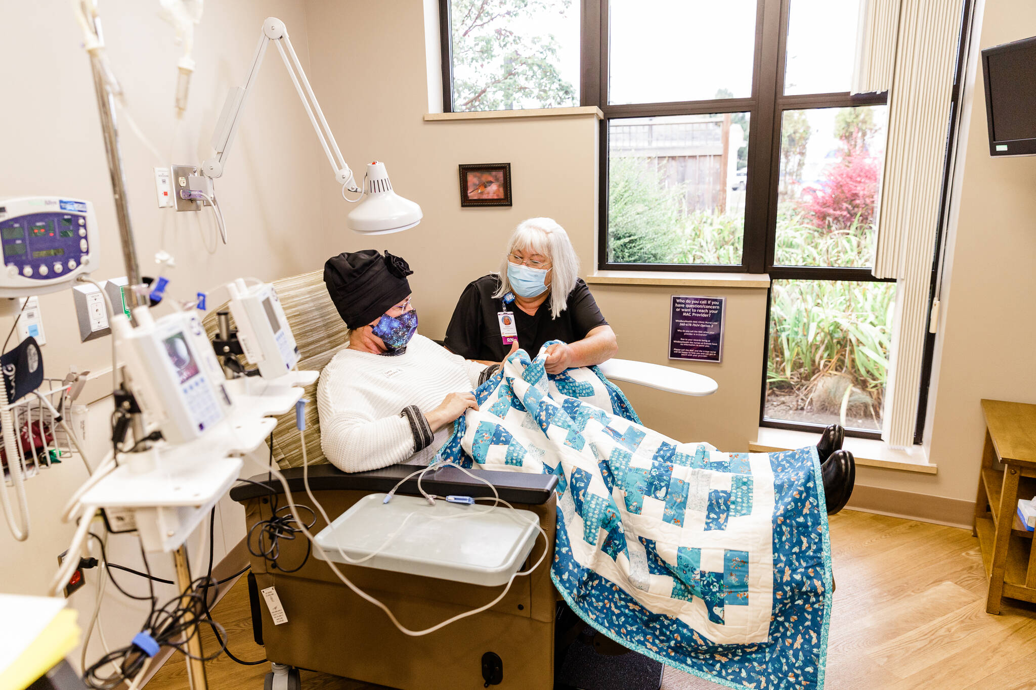 Photo provided
Dawn Sellgren, RN, cares for a patient at WhidbeyHealth Cancer Care.