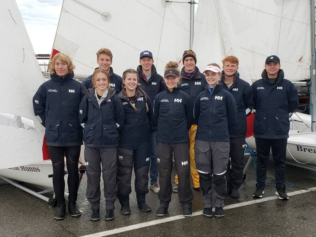 Denise Buys photo
The Oak Harbor High School Sailing excelled in this year's season. Pictured are, in back back row, Thomas Buys, Colin Byler, Ben Servatius, Shawn O'Connor, Ryan Metz and Andrew Buys. In the front row are EJ Boilek, Shelby Lang, Anna Servatius and Allison Bailey.