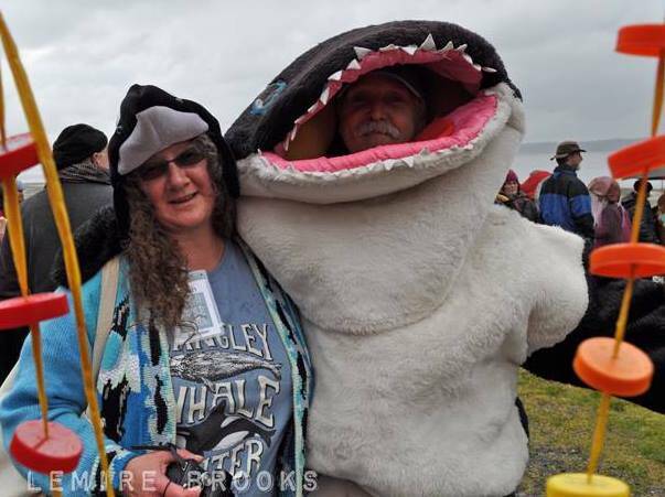 Susan Berta and Howard Garrett, dressed in full whale garb at a previous event. (Photo provided)