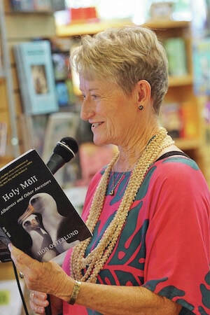 Photo provided
Hob Osterlund reads from her book, <em>Holy Mōlī: Albatross and Other Ancestors.</em>