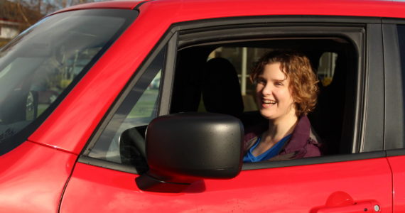 Photo by Karina Andrew/Whidbey News-Times
Natasha Vanderlinden won a new Jeep Renegade in a Bloodworks Northwest sweepstakes sponsored by Haselwood Auto Group. Vanderlinden, who has donated blood more than 30 times, was inspired to give by the statistic that one pint of blood could potentially save up to three lives.