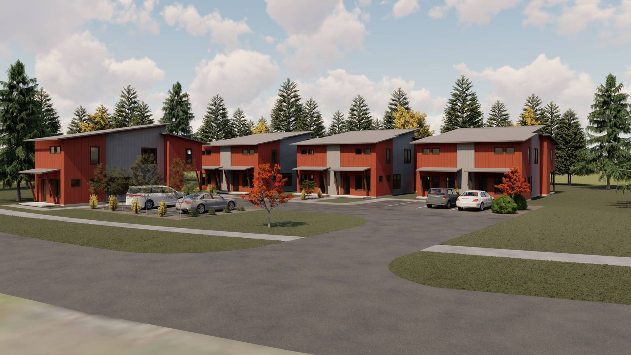 Photo provided
This rendering shows the seven Heron Park Townhomes slated for construction within Langley city limits.