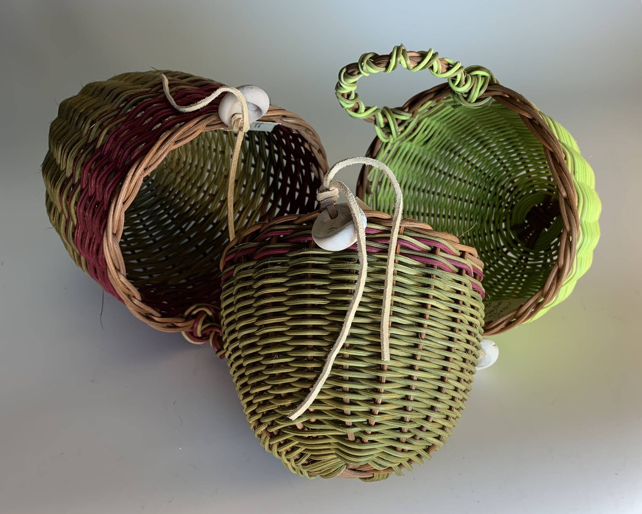 Basket weaver Reggie Kastler is known for her colorful baskets in all shapes and sizes. (Photo provided)