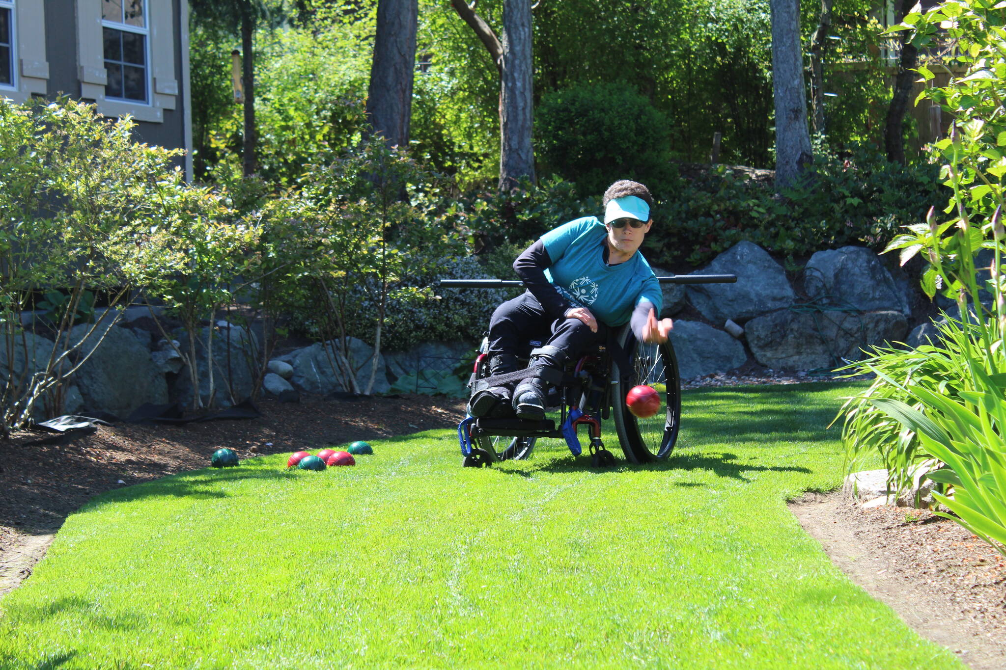 Jacquelyn Diaz has been training regularly for the upcoming Special Olympics. This year, she will be playing singles, doubles and team bocce. (Photo by Karina Andrew/Whidbey News-Times)