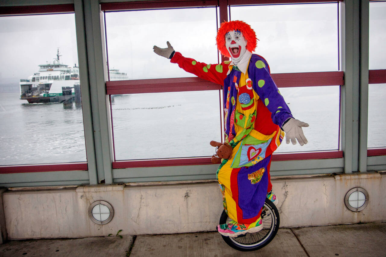 Deano the Clown — also known as Dean Petrich — has been performing as a clown in the Seattle area for nearly 50 years. A Freeland resident, he made the decision during the COVID-19 pandemic to retire from the clowning business and focus more on life on Whidbey Island. (Photo by David Welton)