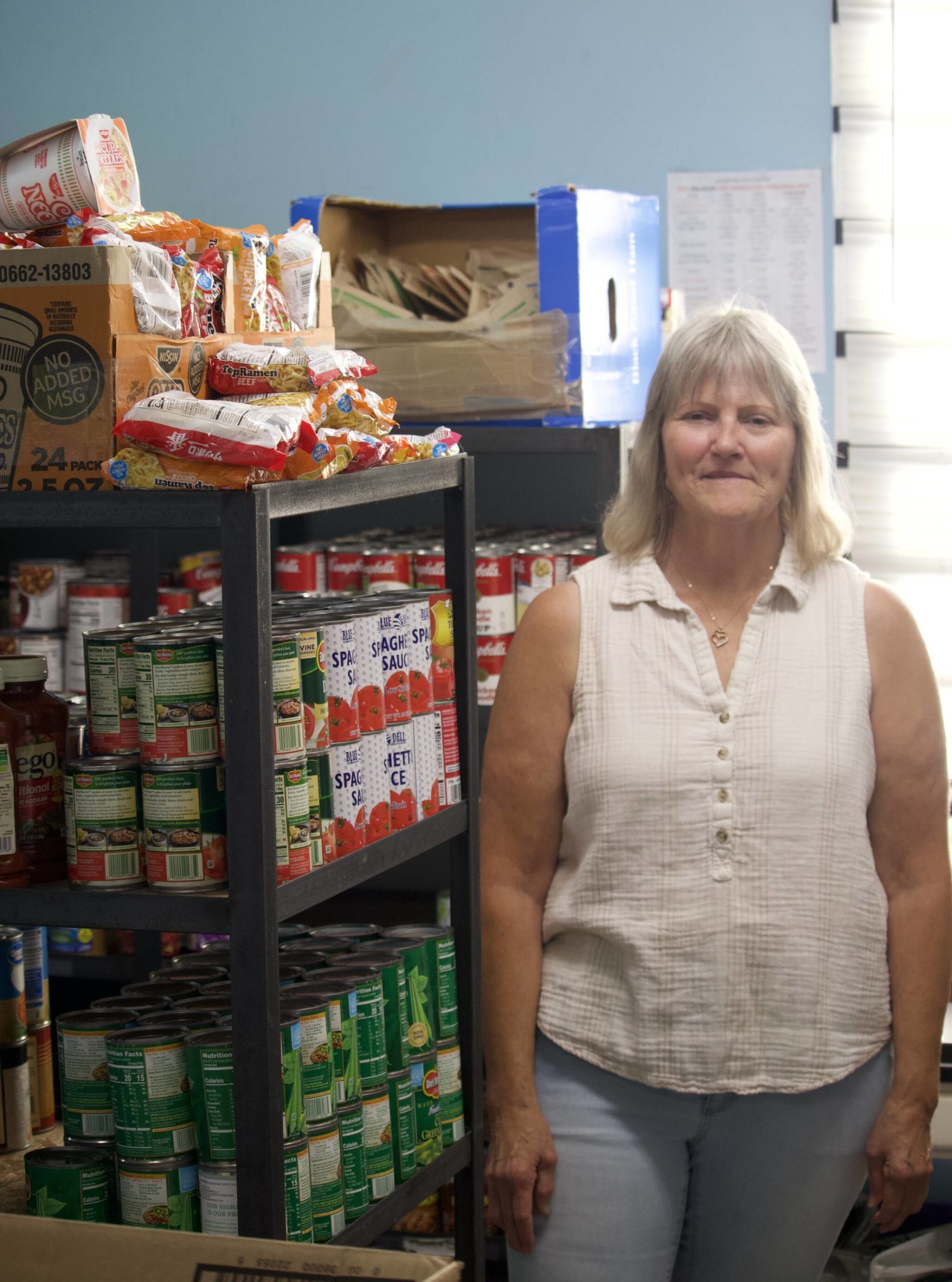 Photo by Rachel Rosen/Whidbey/News-Times
Jean Wieman in the North Whidbey Help House Food Pantry.
