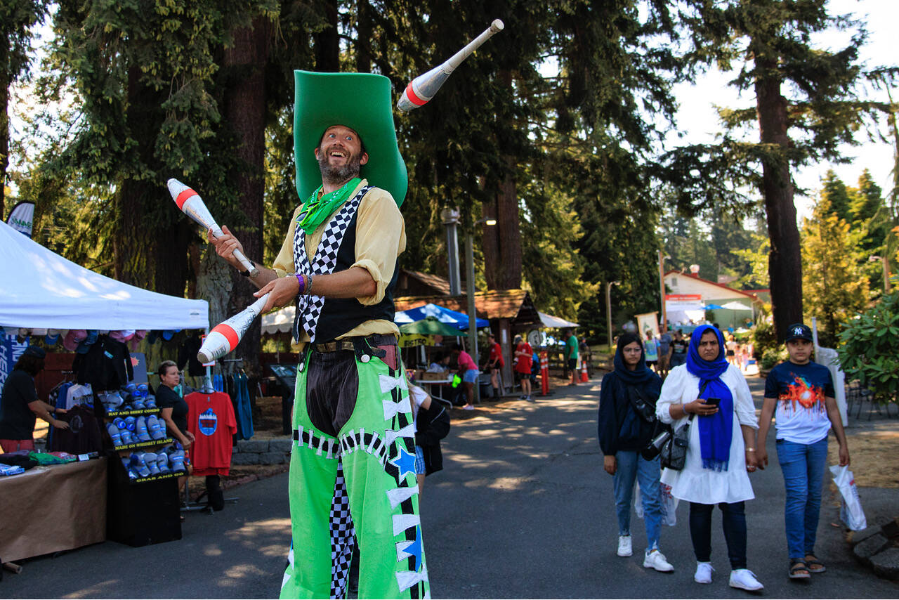 Juggler Wren Schultz returned to the Whidbey Island Fair this year.