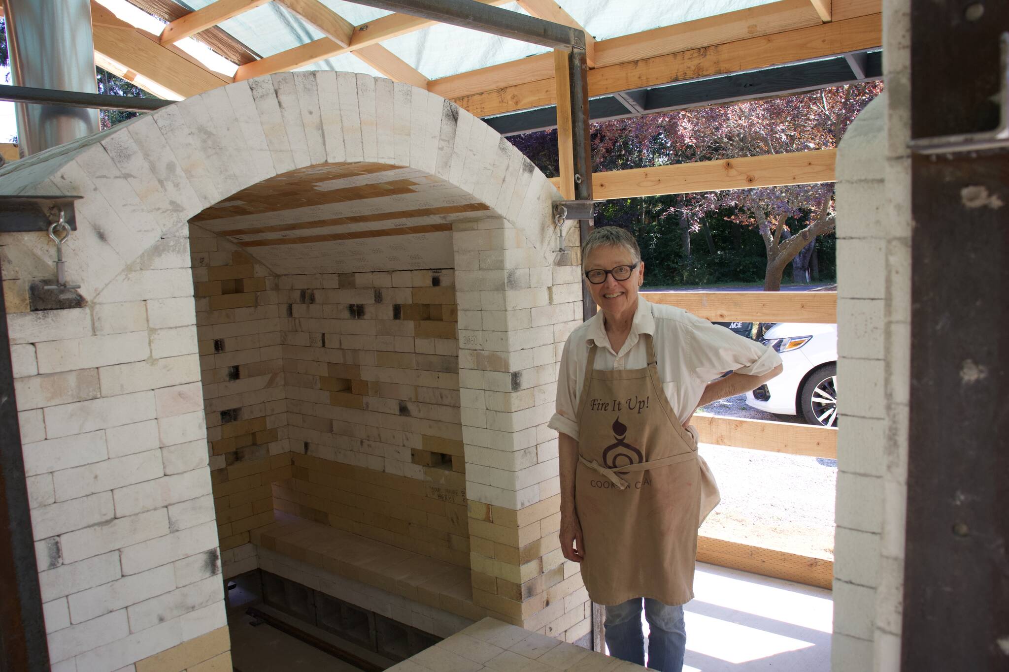 Photo by Rachel Rosen/Whidbey News-Times
Robbie Lobell is a co-owner of Cook on Clay, which is currently in the process of constructing a new firing kiln next to her studio.