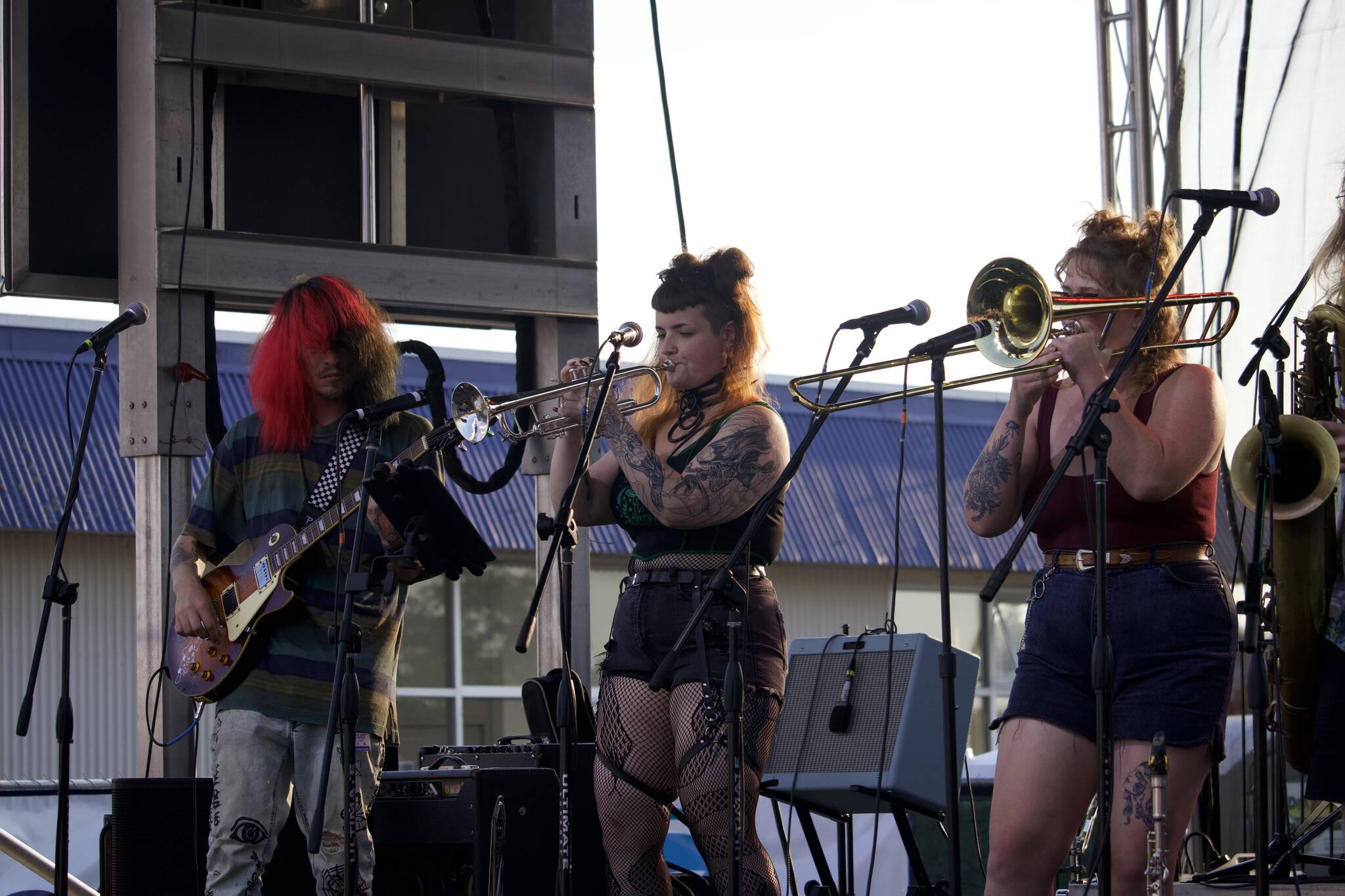 Simple Minded Symphony, a ska band from Oak Harbor, played the Oak Harbor Music Festival on Friday. (Photo by Rachel Rosen/Whidbey News-Times)