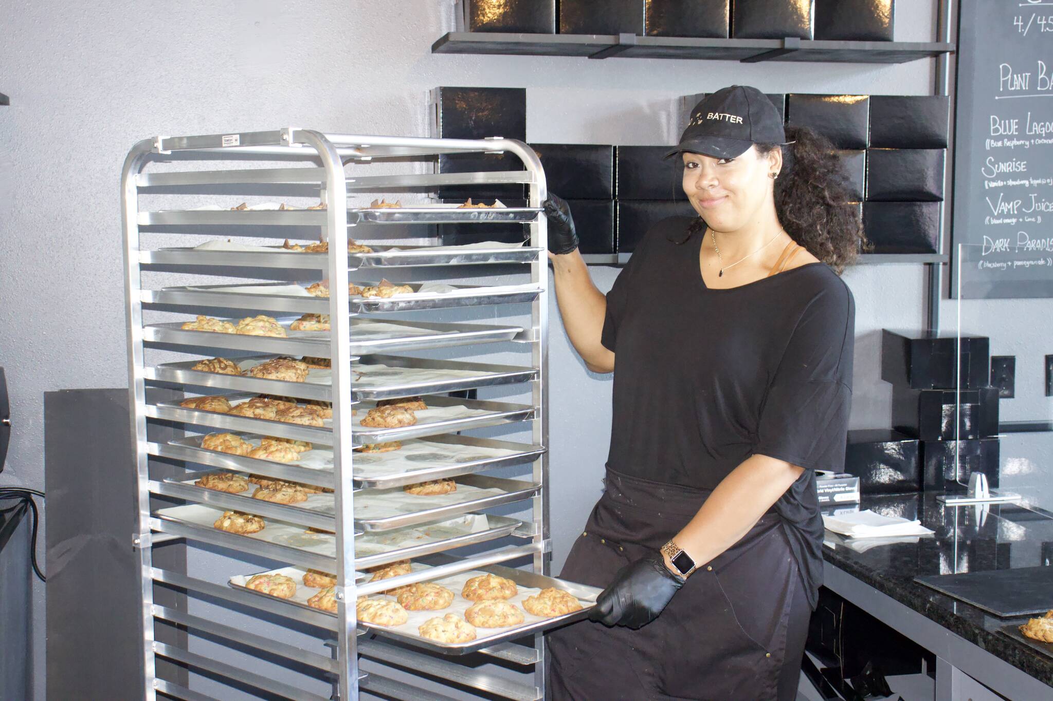 Photo by Rachel Rosen/Whidbey News-Times
Asianna Covington works the front of house at Mad Batter Bakehouse. She calls her sister Autumn the “head baker.”