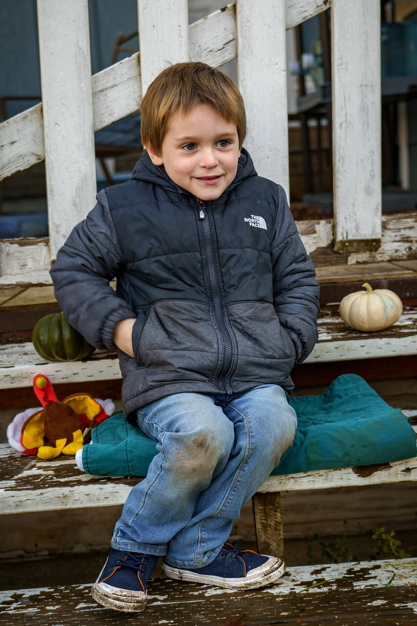 Hank McInerney, 4
“For making a salad with my mommy. My mom made cupcakes for my birthday.”
