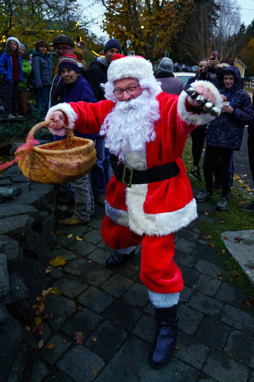 Photo by David Welton
Santa was in a festive mood when he visited Langley this past weekend.