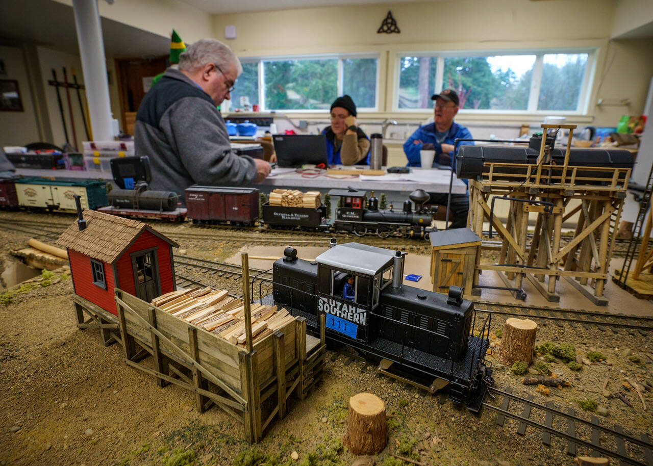 Photo by David Welton
Club members choose their own modules to design for the train shows.