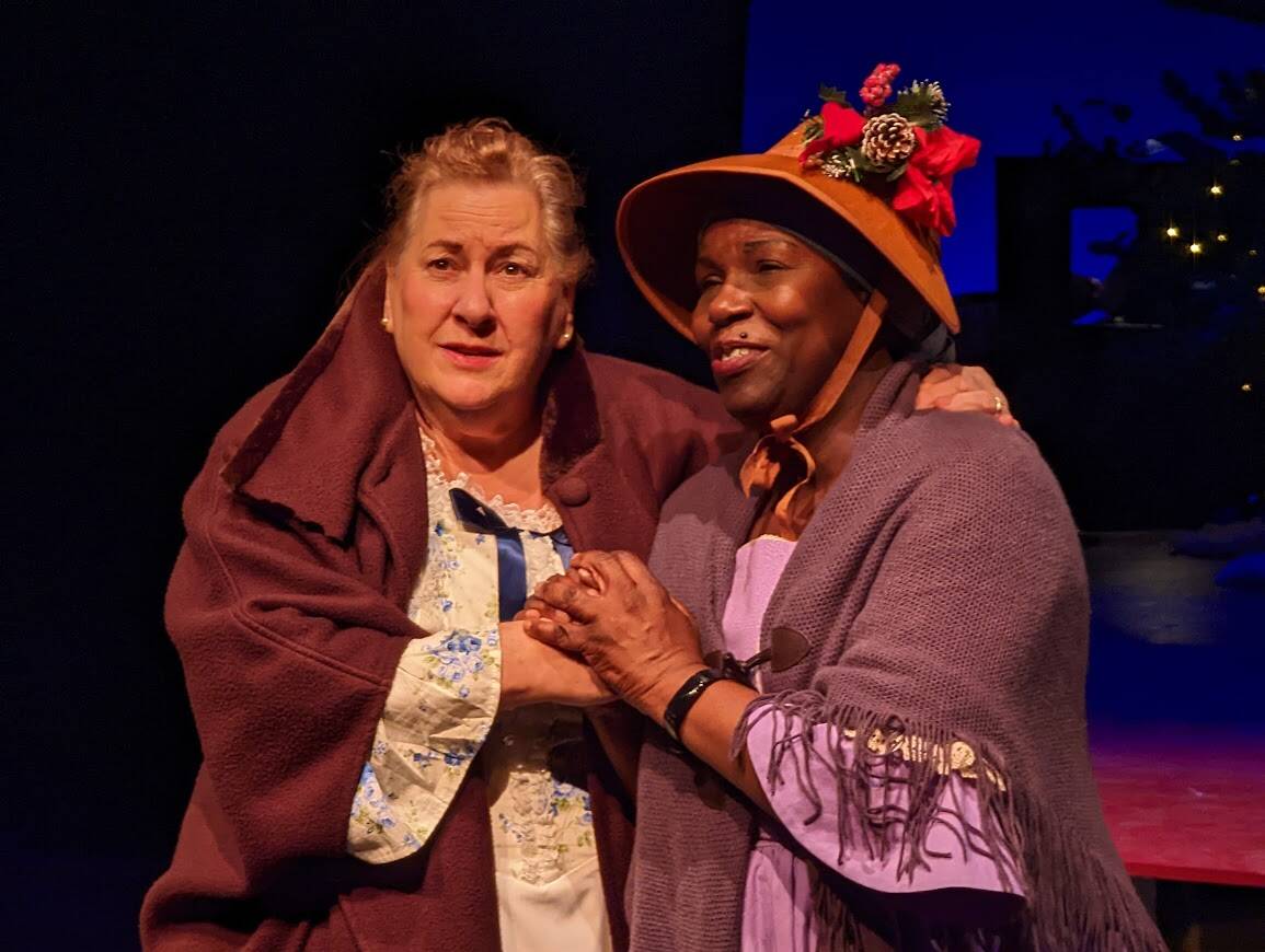 Photo by Tyler Raymond/WICA
Linda McLean as Mrs. Margaret Todd and Allenda Jenkins as Celia Douglas in “‘Twas the Night Before Christmas - 1776.”