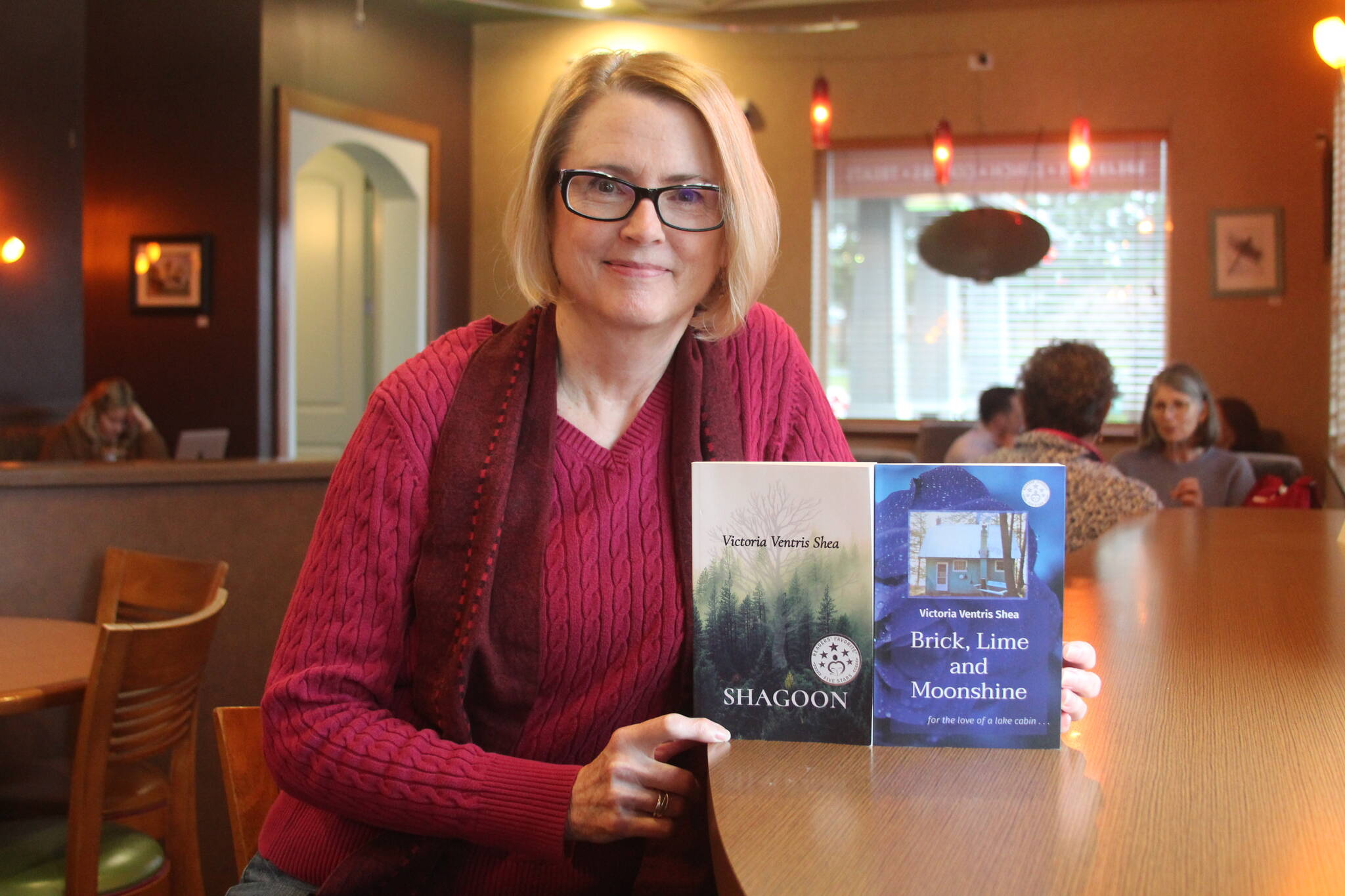 Whidbey author Victoria Shea will discuss her books, “Shagoon” and “Brick, Lime and Moonshine” at an event at Kingfisher Bookstore in February. (Photo by Karina Andrew/Whidbey News-Times)