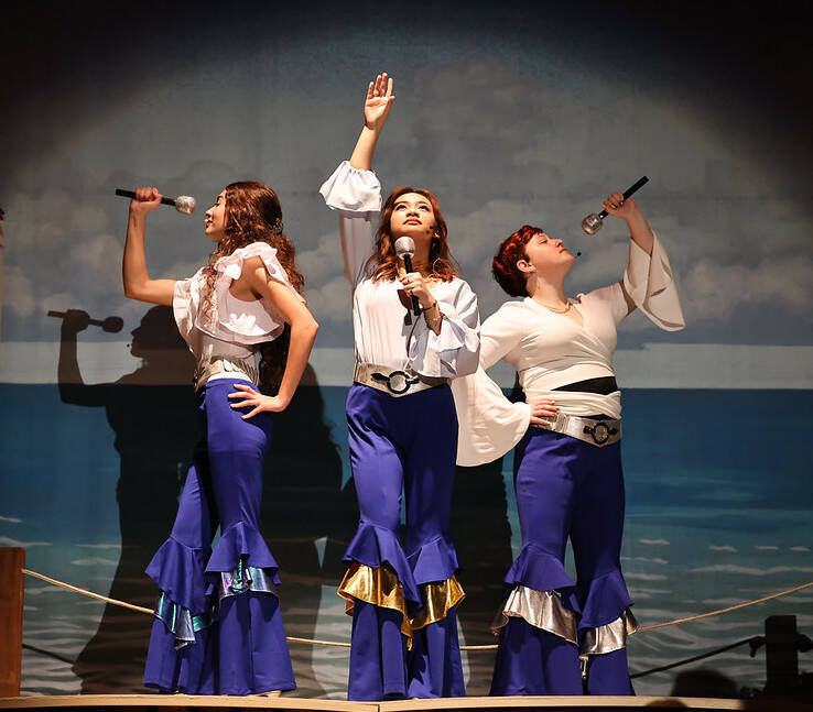 Photo by John Fisken
From left, Adriana Froman, Dana Rivo and Eclipse Garrett perform as Donna and the Dynamos.