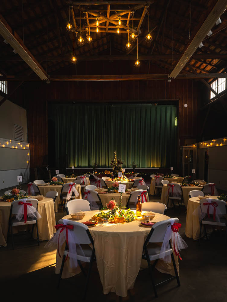 Photo provided
Couples can opt to get married at the Whidbey Island Fairgrounds’ Pole Barn Auditorium, which recently got a little more glam.