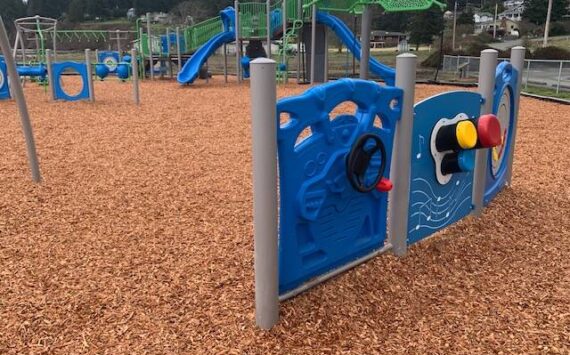 Photo provided
The brand-new playground equipment at Freeland Park is designed to challenge the senses.