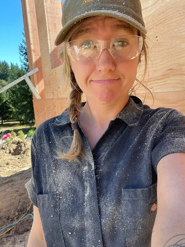 Gabbi Korrow while on the construction site. (Photo provided)