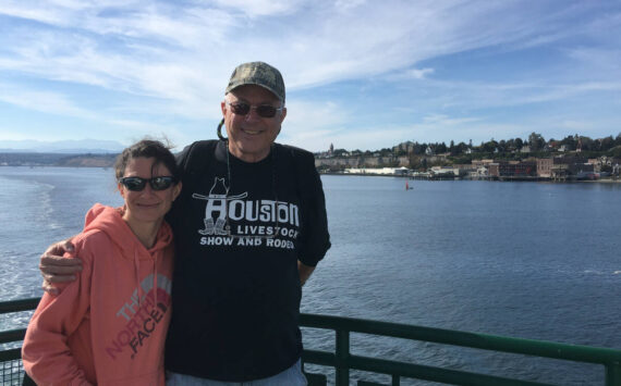 Bob and his daughter Brittany enjoyed a week-long adventure using only public transit exploring Whidbey, Port Townsend and San Juan Island. Photo courtesy Island Transit