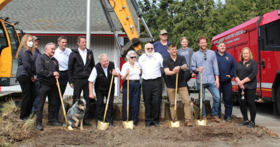 File photo by Karina Andrew/Whidbey News-Times
Stakeholders participate in a groundbreaking at the site of the new Central Whidbey Island Fire and Rescue station in Coupeville in September 2022.