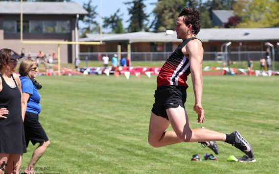 Photo by John Fisken
Coupeville senior Alex Murdy competes at a district meet earlier in the year.