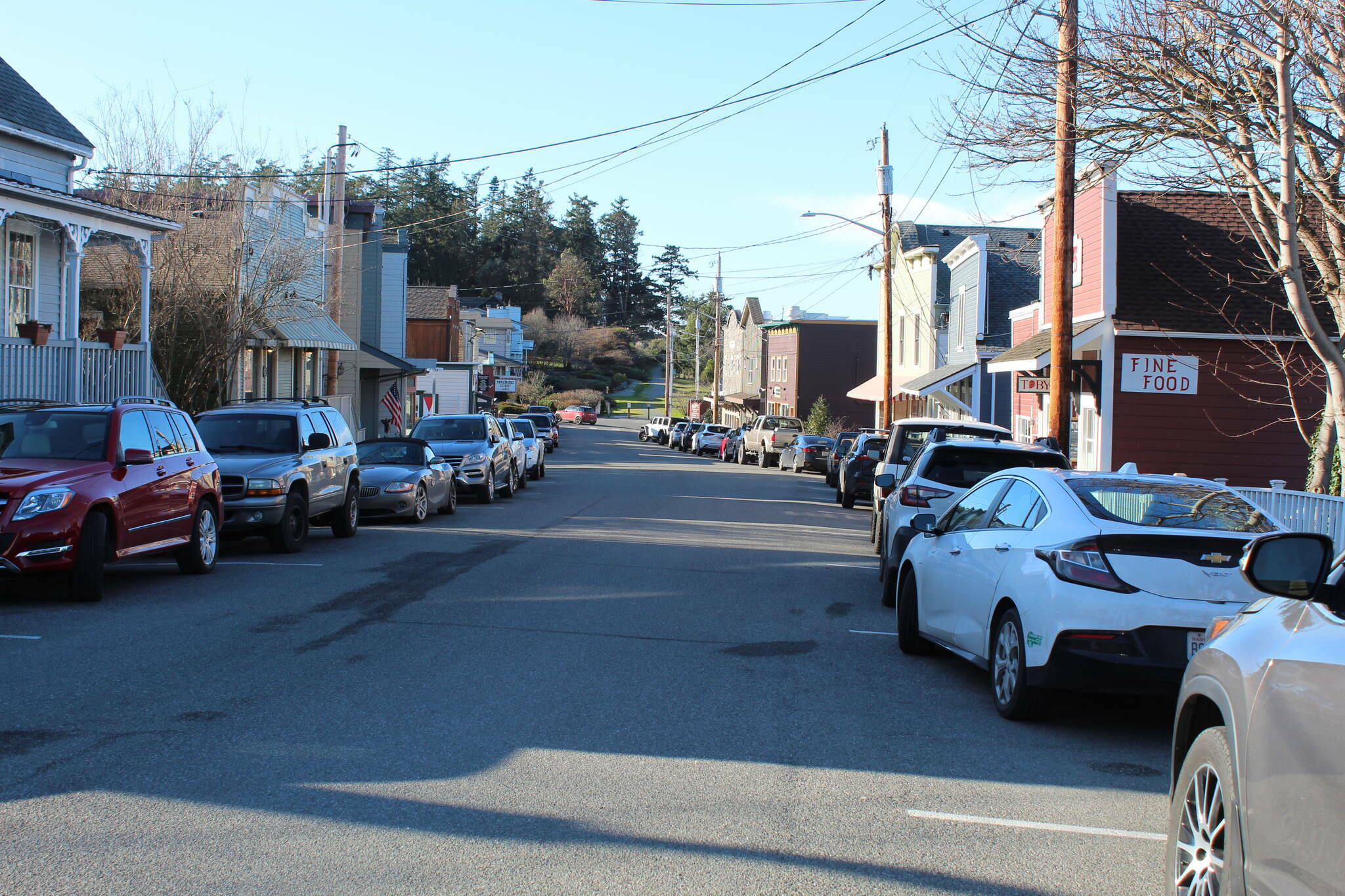 Coupeville town officials voted to make Front Street one way and add angled parking to make the historic downtown area more pedestrian-friendly. (File photo by Karina Andrew/Whidbey News-Times)