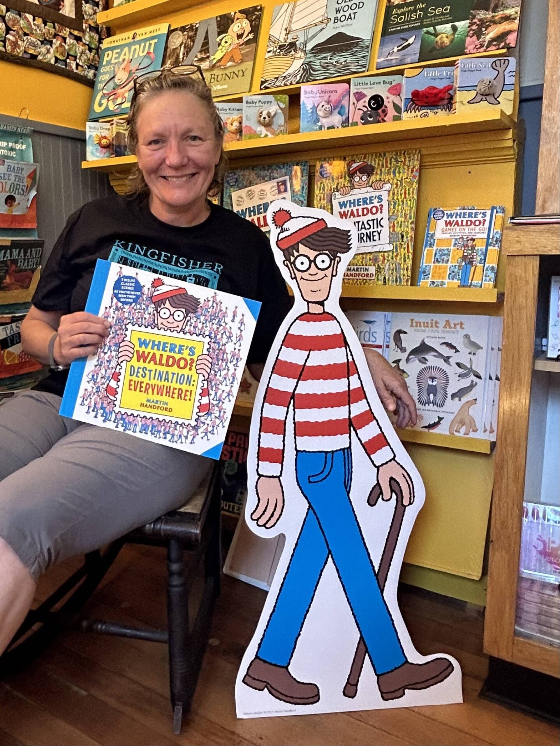 Photo provided
Meg Olson will welcome Waldo to her shop, Kingfisher Bookstore throughout the month of July.
