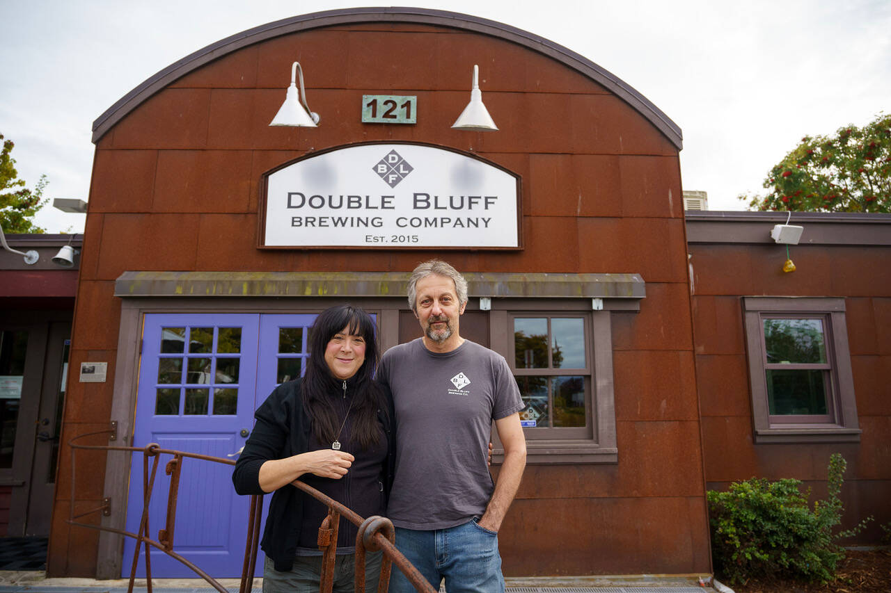 Photo by David Welton
Double Bluff Brewing Co. owners Marissa and Daniel Thomis have expanded to a new location in the old Useless Bay Coffee Co. building on Second Street in downtown Langley.