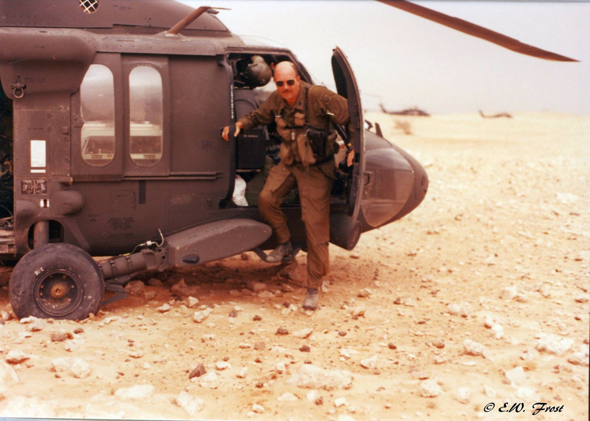 Bill Frost sets foot in Iraq during Desert Storm on Feburary 28, 1991. (Photo provided)