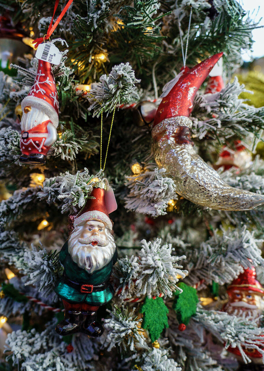 Santa Clauses of all kinds can be found in Bayview Garden’s Holiday House. (Photo by David Welton)