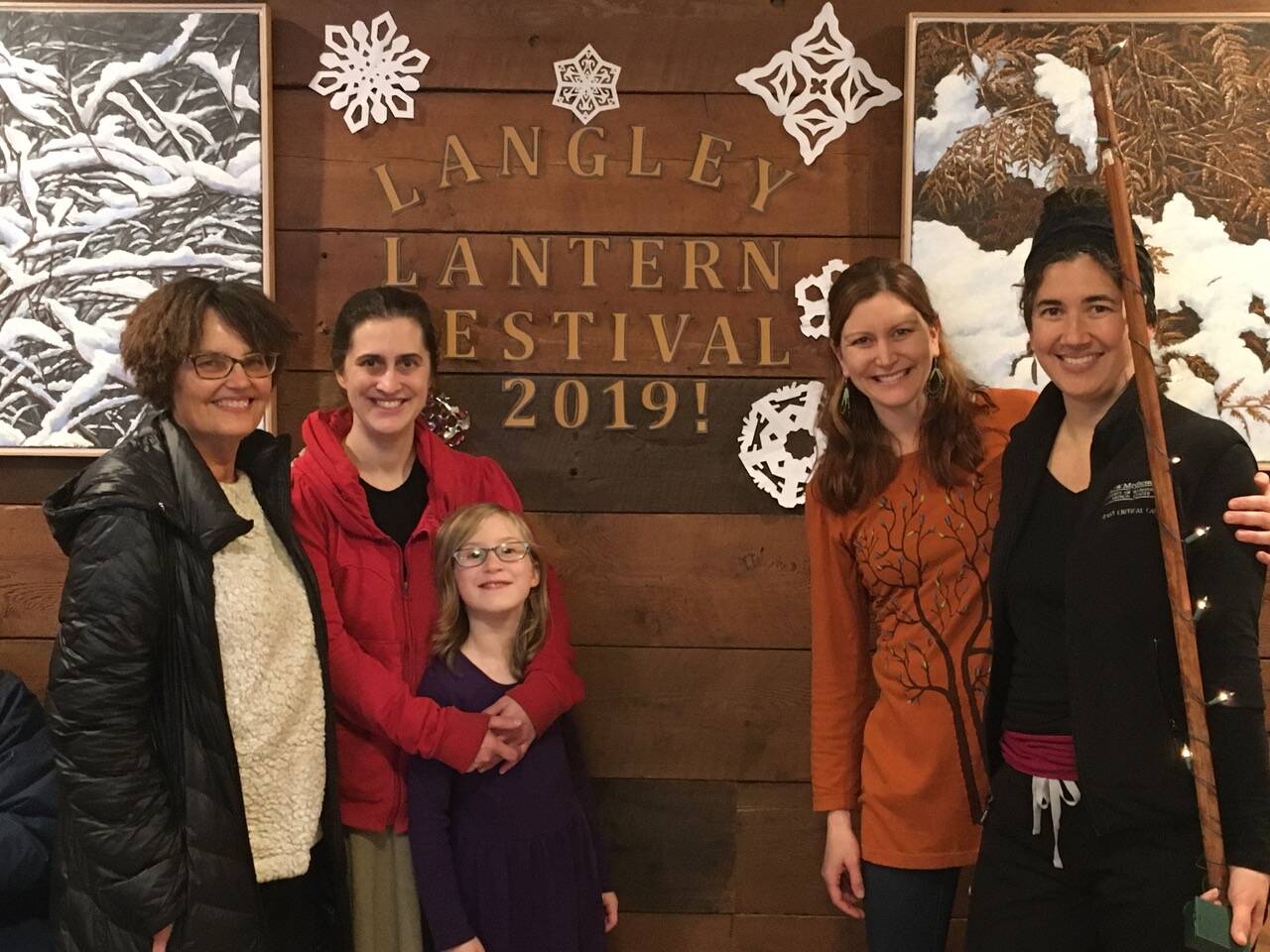 From left, Diana Lindsay, Vanessa and Greta Kohlhaas, Shannon Arndt and Katrina Bentsen at the 2019 lantern event. (Photo provided)