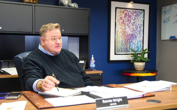 Oak Harbor Mayor Ronnie Wright will soon reach his 100th day in office. (Photo by Luisa Loi)