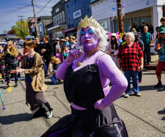 <p>Photo by David Welton</p>
                                <p>Over 300 people turned out in Langley on April 13 for the annual Welcome the Whales parade. Creative costumes could be seen everywhere, including Ursula, the villain in Disney’s “The Little Mermaid.”</p>